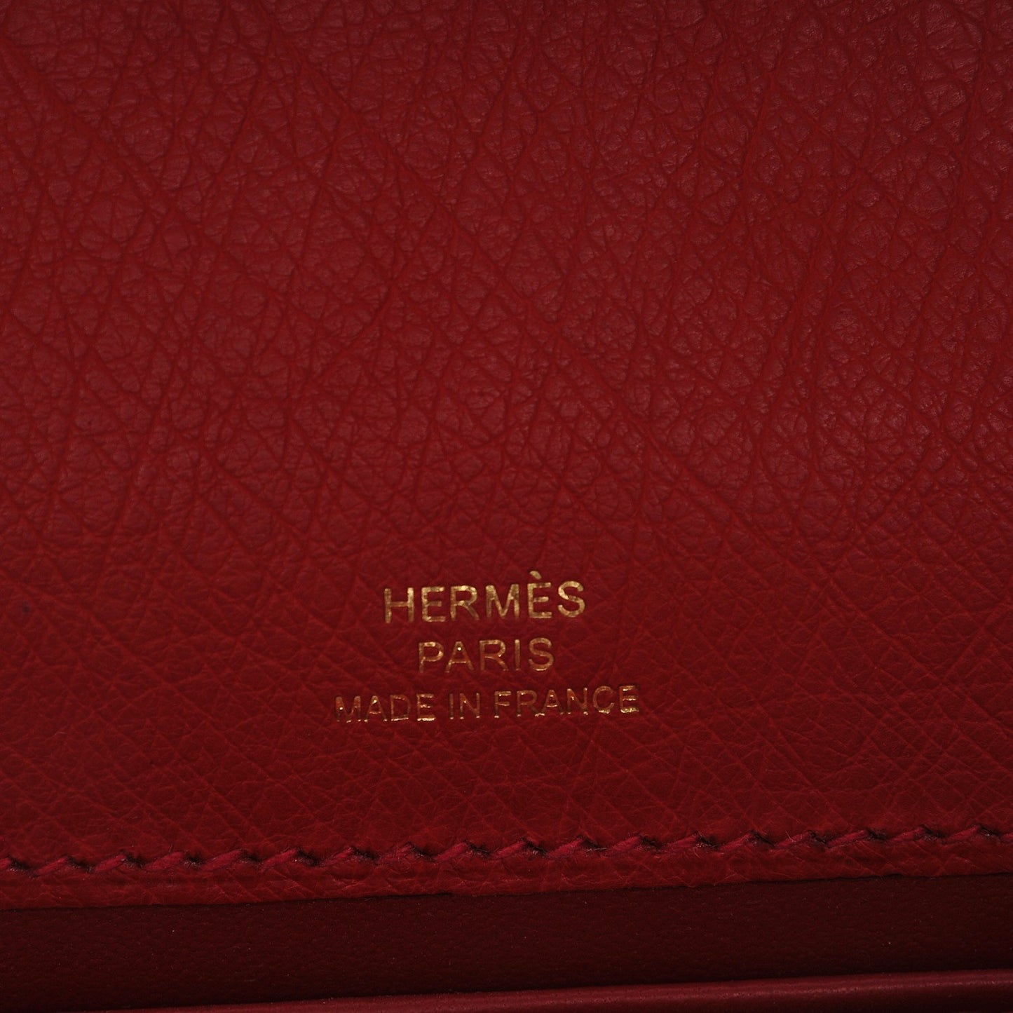 Ostrich Kelly Pochette Rouge Vif