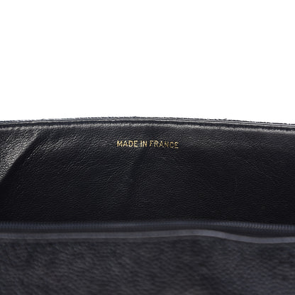 Chanel Caviar Diagonal Quilted Jumbo Single Flap Black 6 of 10