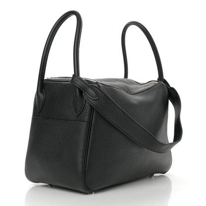 Hermes Taurillon Clemence Lindy 26 Black 3 of 14