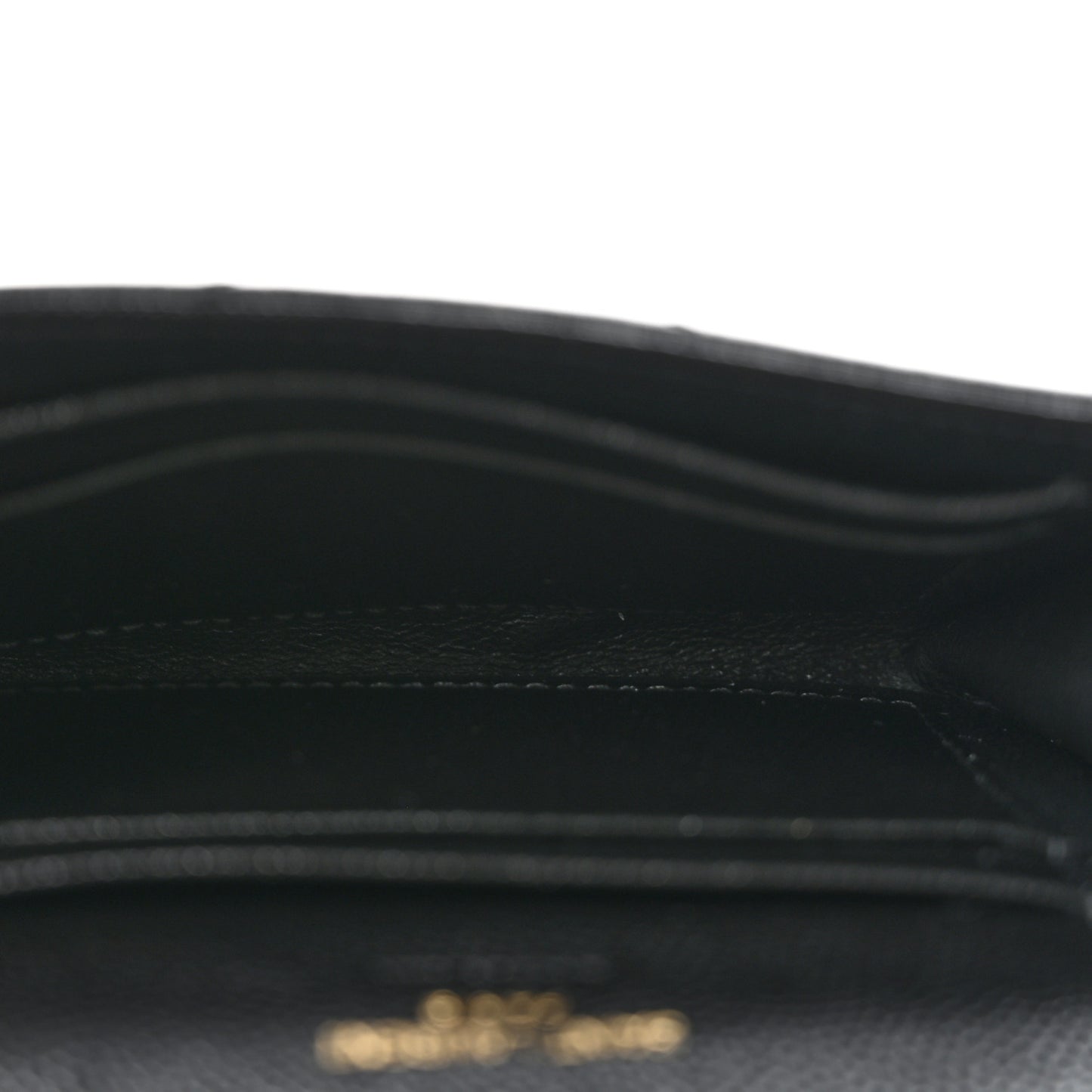 Grain De Poudre Matelasse Chevron Small Monogram Envelope Wallet Black
