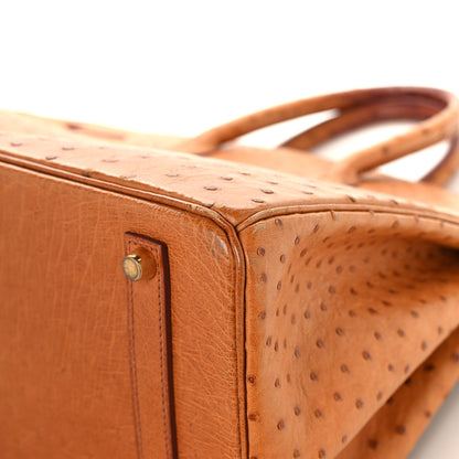 Hermes Ostrich Birkin 35 Gold 12 of 15