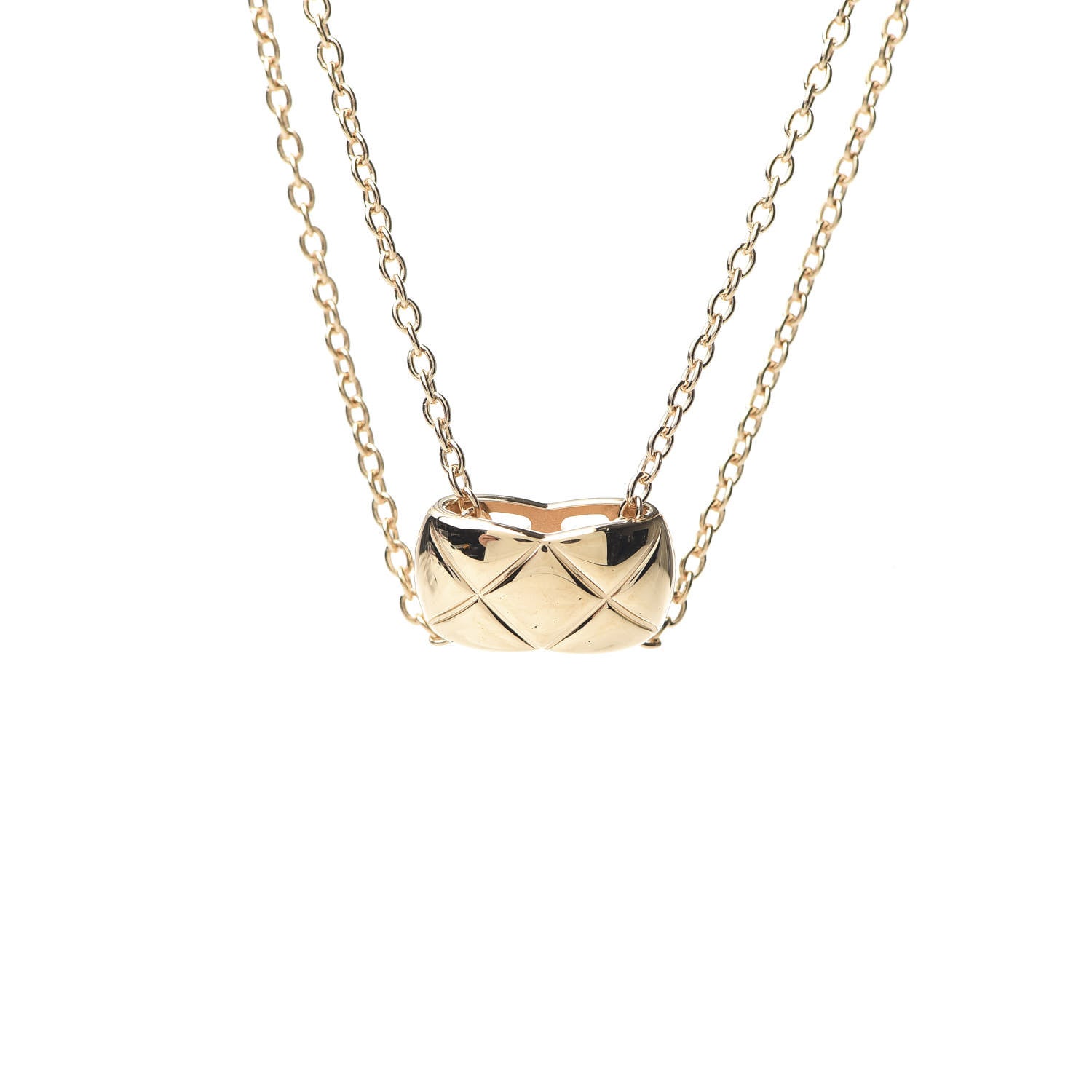 Chanel 18K Yellow Gold Coco Crush Pendant Necklace 3 of 4