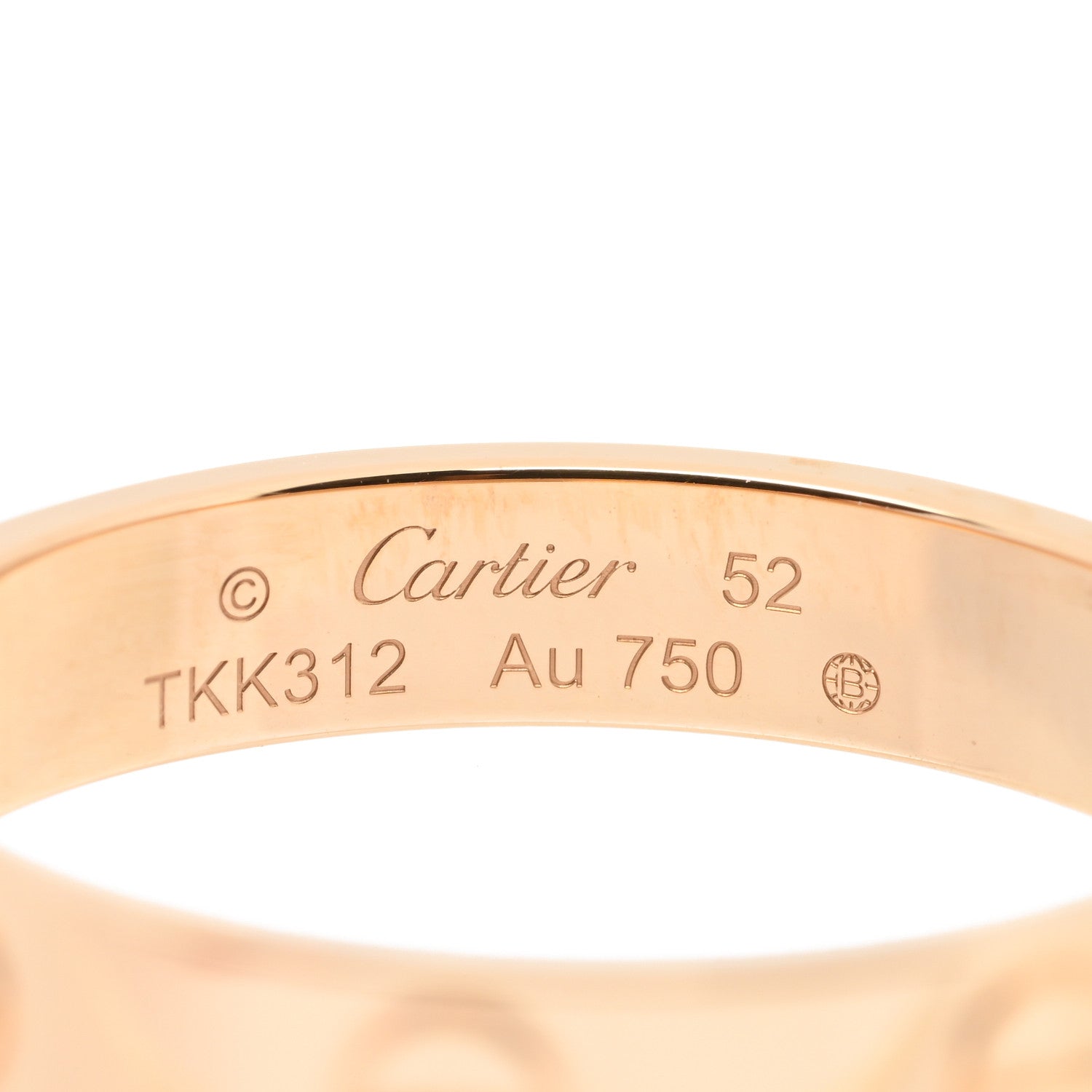 Cartier 18K Yellow Gold 3.5mm LOVE Wedding Band Ring 52 6 4 of 5