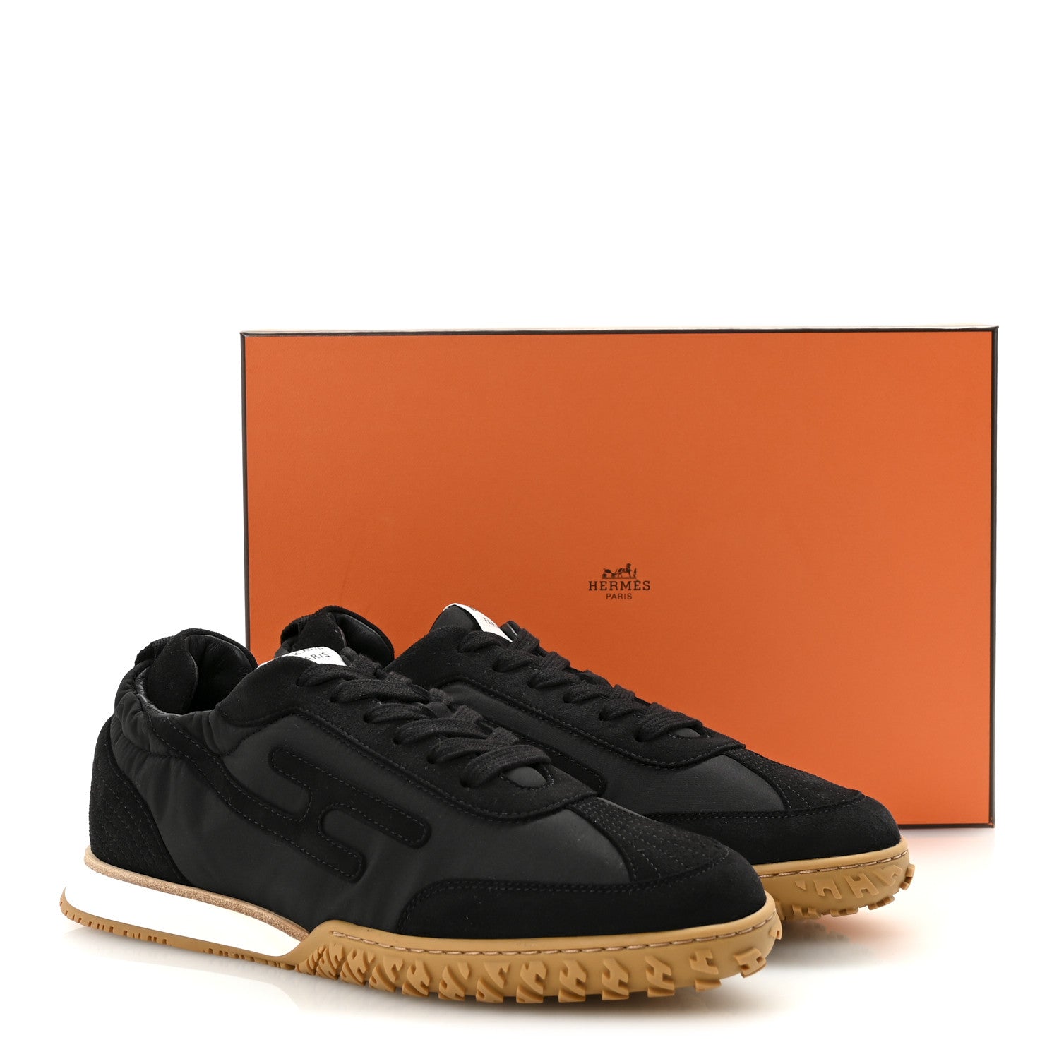 Hermes Nylon Jet Sneakers 38 Black 1788546 – FASHIONPHILE