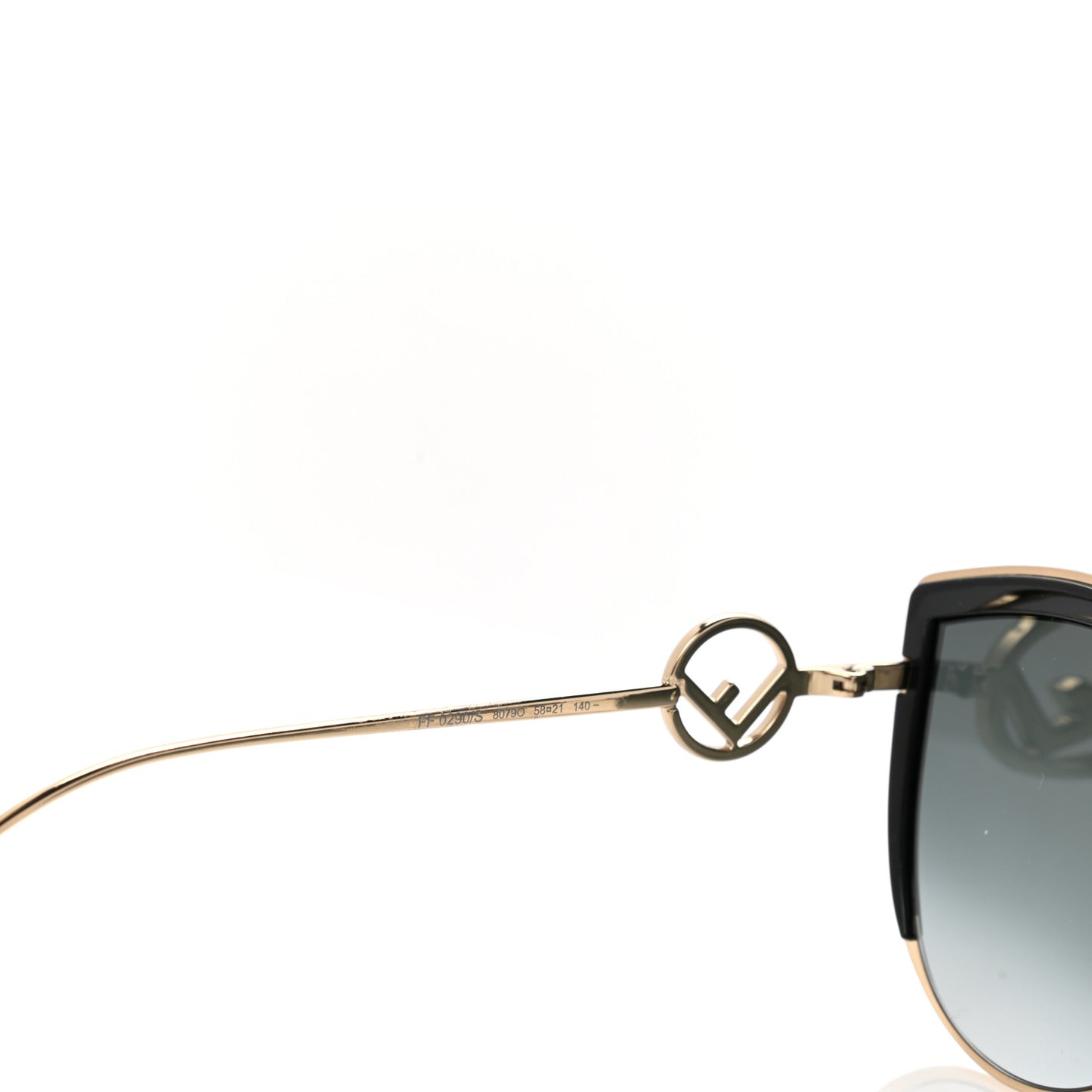 Metal Acetate F is Fendi Cat Eye Sunglasses FF 0290/S Gold