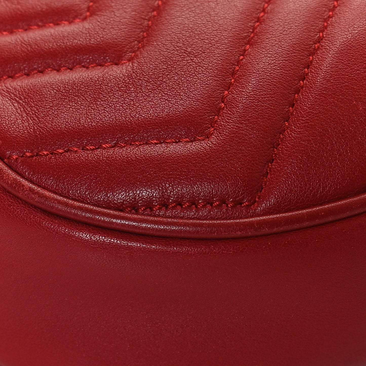 Calfskin Matelasse GG Marmont Belt Bag 85 34 Hibiscus Red