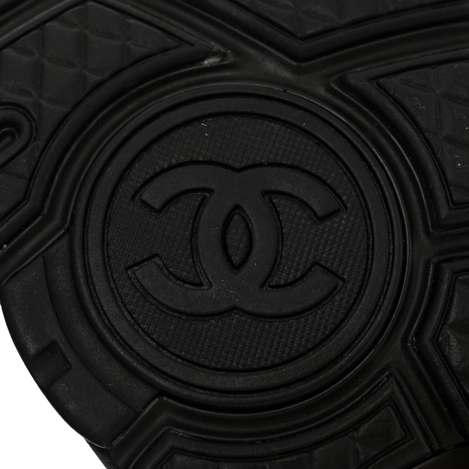 Chanel Fabric Calfskin Suede CC Sneakers 40 Black 8 of 8