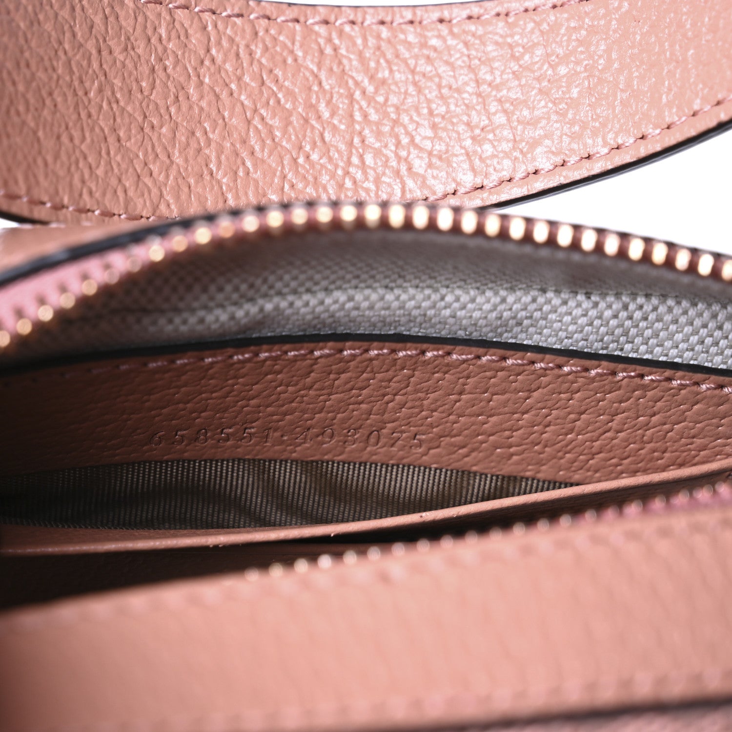 Gucci GG Supreme Monogram Textured Calfskin Web Mini Ophidia Half Moon Hobo Rose Pink 7 of 11