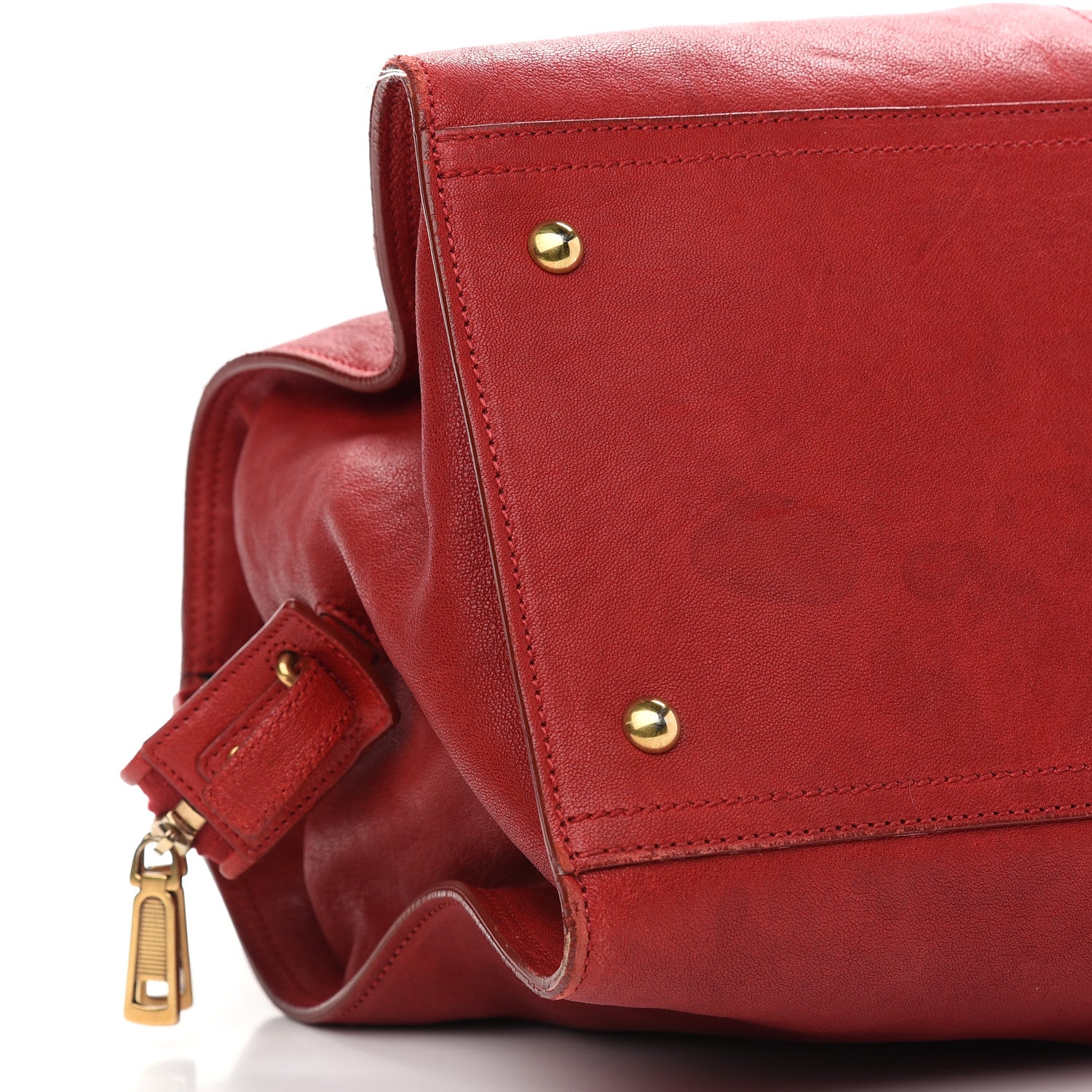 Saint Laurent Sheepskin Large Cabas ChYc Red 7 of 10