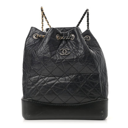 Chanel Aged Calfskin Quilted Small Gabrielle Backpack Black 1 of 19