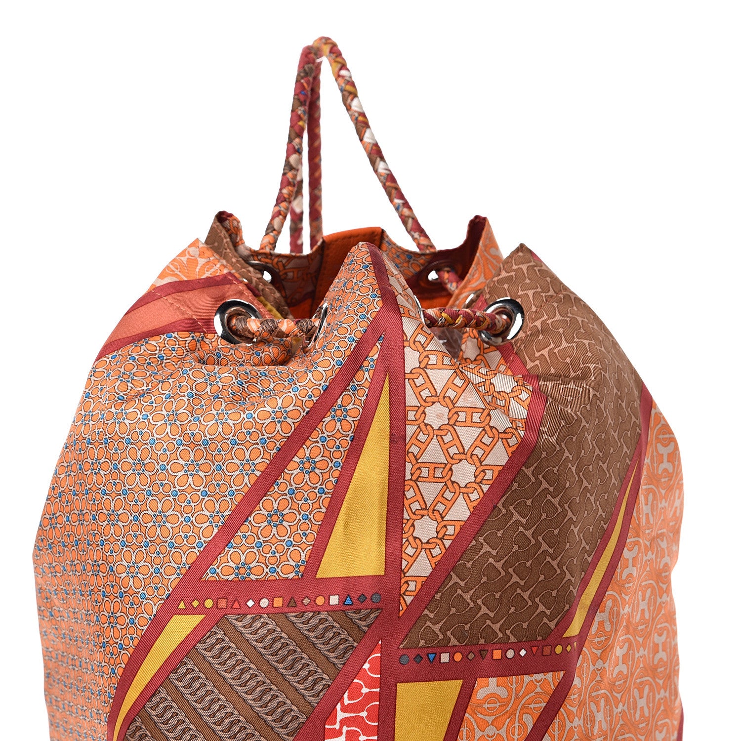 Hermes Silk Evercolor Carre en Cravates Soie Cool Flamingo Pink Deer Brown Orange 7 of 10
