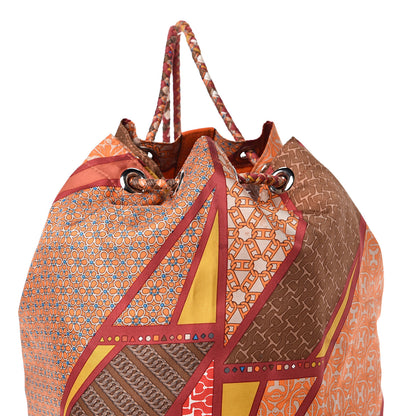 Hermes Silk Evercolor Carre en Cravates Soie Cool Flamingo Pink Deer Brown Orange 7 of 10