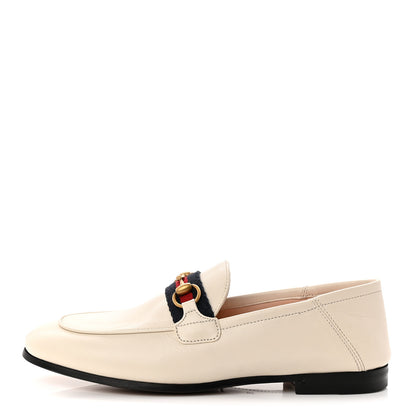 Gucci Malaga Kid Web Womens Horsebit Loafers 35 Mystic White 1 of 10