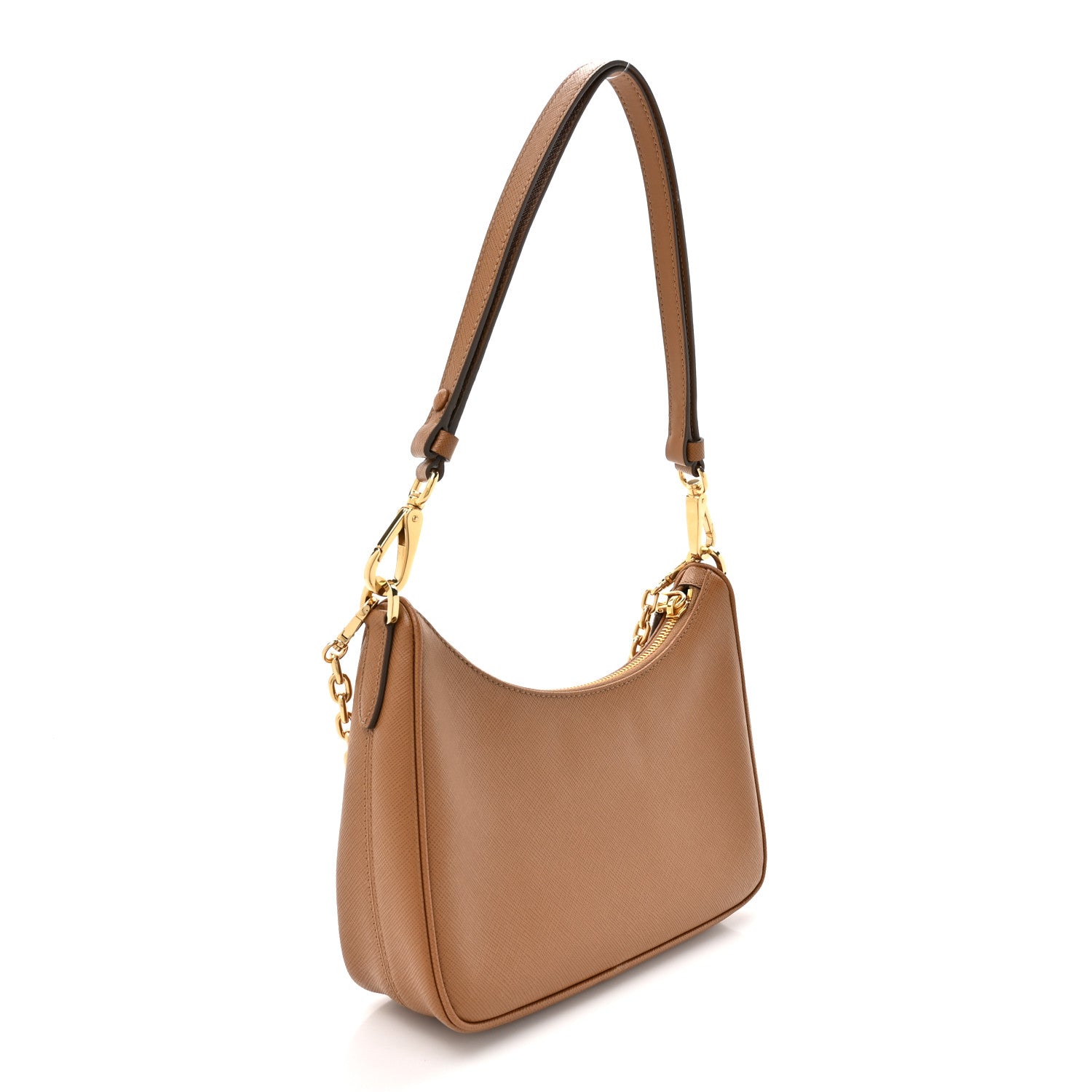 Prada Saffiano Lux Mini Re-Edition Shoulder Bag Caramel 3 of 10