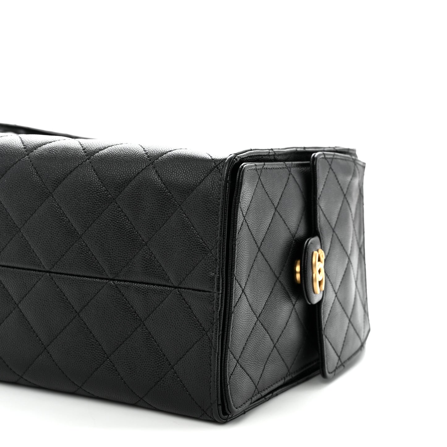 Caviar Quilted Medium Chanel 25 Handbag Black