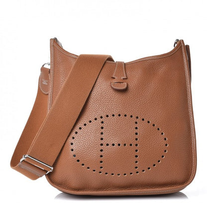 Hermes Taurillon Clemence Evelyne III PM Gold 1 of 9