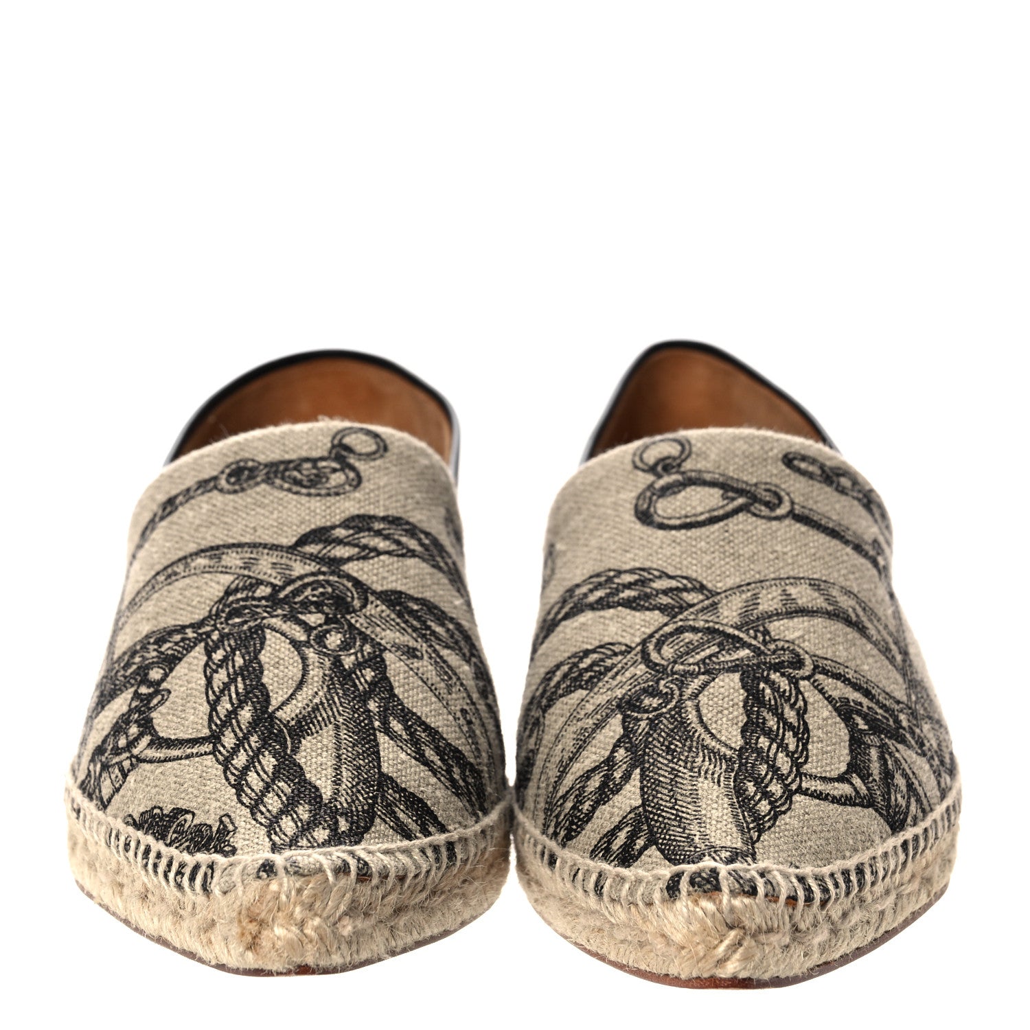 Hermes Canvas Printed Womens Espadrilles 40 2 of 7