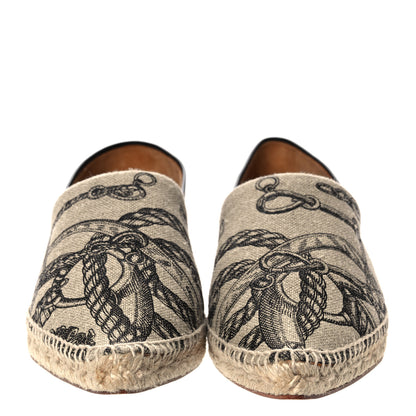 Hermes Canvas Printed Womens Espadrilles 40 2 of 7