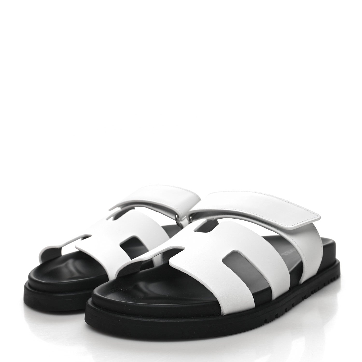 Hermes Calfskin Womens Chypre Sandals 36.5 White 3 of 9
