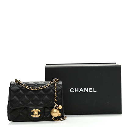 Chanel Lambskin Quilted Mini Pearl Crush Flap Black 9 of 9