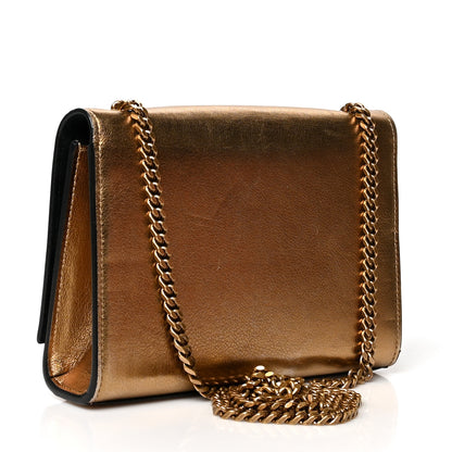 Saint Laurent Metallic Calfskin Small Classic Monogram Kate Tassel Satchel Gold 2 of 11