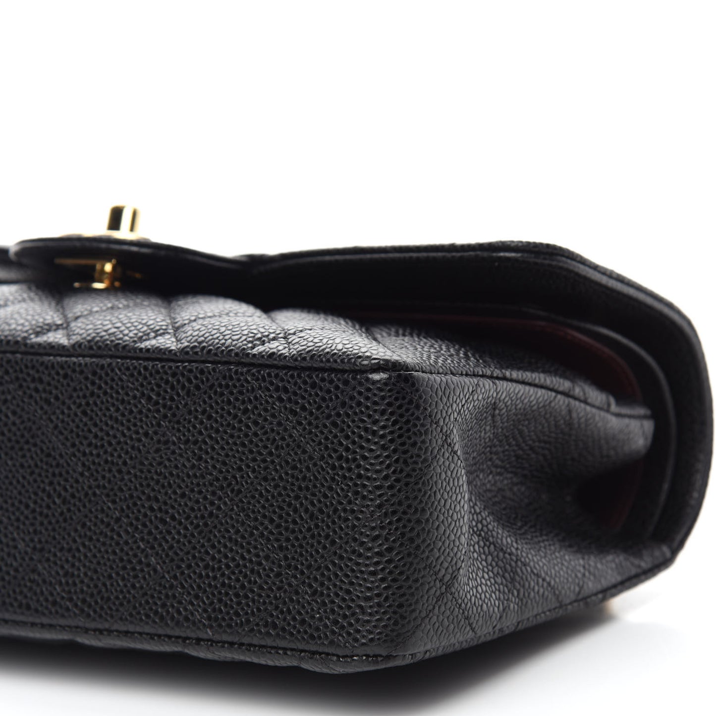 Caviar Quilted Small Double Flap Black