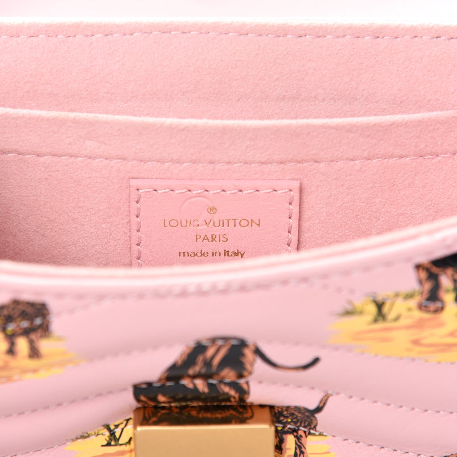 Louis Vuitton Calfskin Leopard Print New Wave Chain PM Light Pink 8 of 10