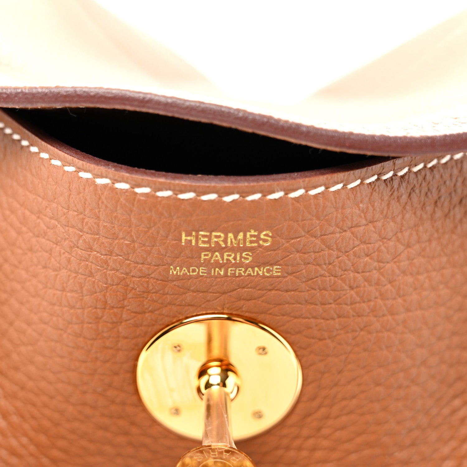 Hermes Taurillon Clemence Lindy 26 Gold 6 of 10