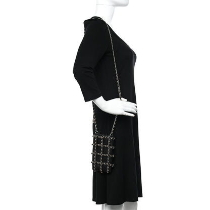 Chanel Lambskin Tech Me Out Clutch With Chain Black 2 of 11