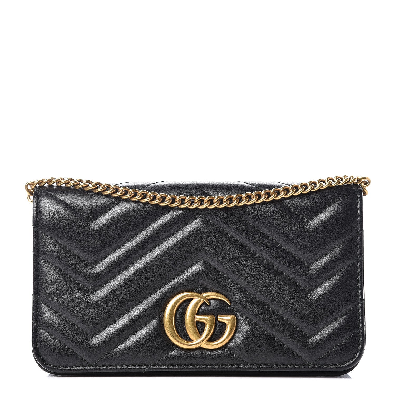 Gucci Calfskin Matelasse GG Marmont Mini Bag Black 1 of 13