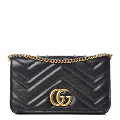 Gucci Calfskin Matelasse GG Marmont Mini Bag Black 1 of 13
