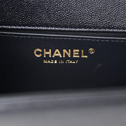 Chanel Pearly Caviar Quilted Small Boy Flap Navy 6 of 10