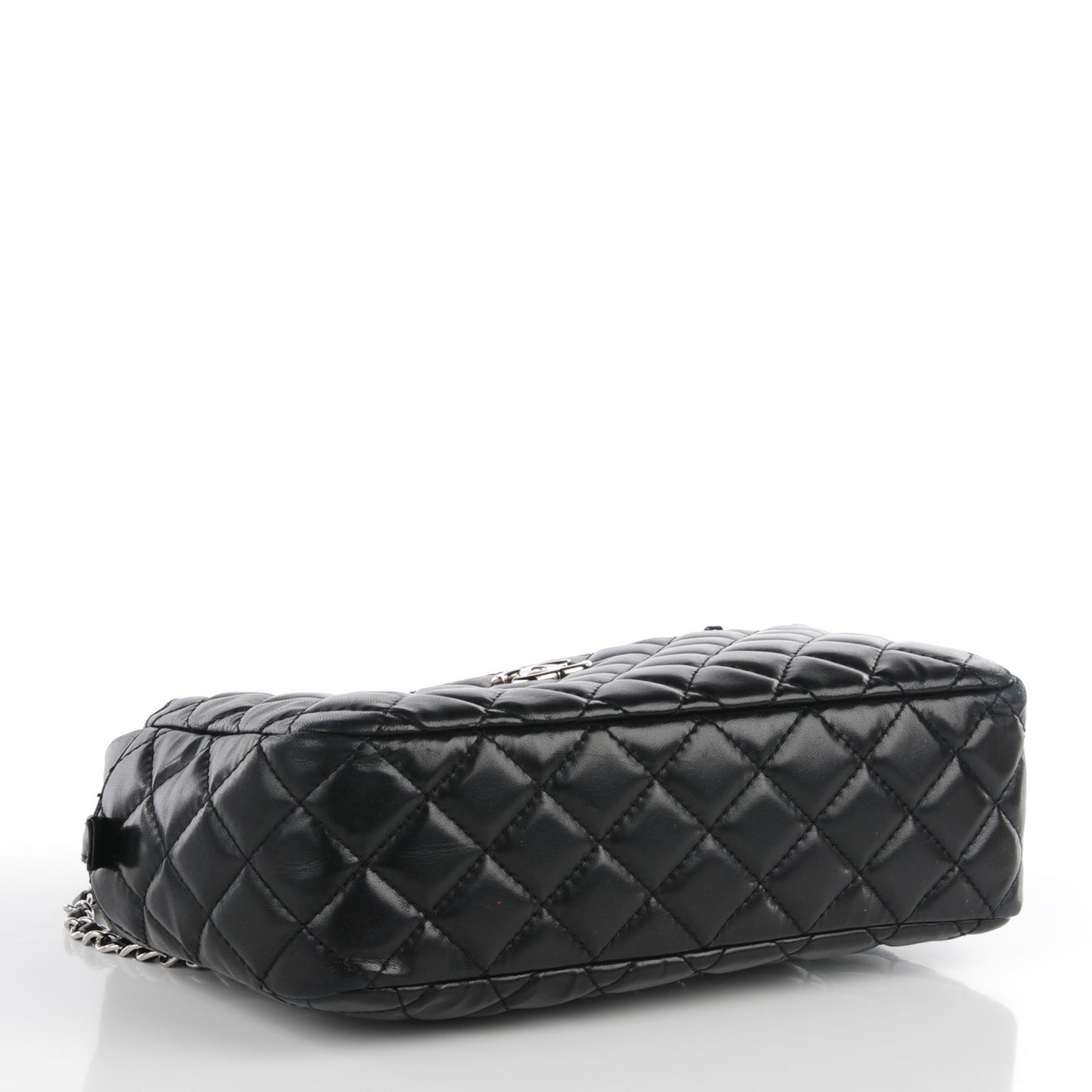 Lambskin Quilted Medium Camera Case Black