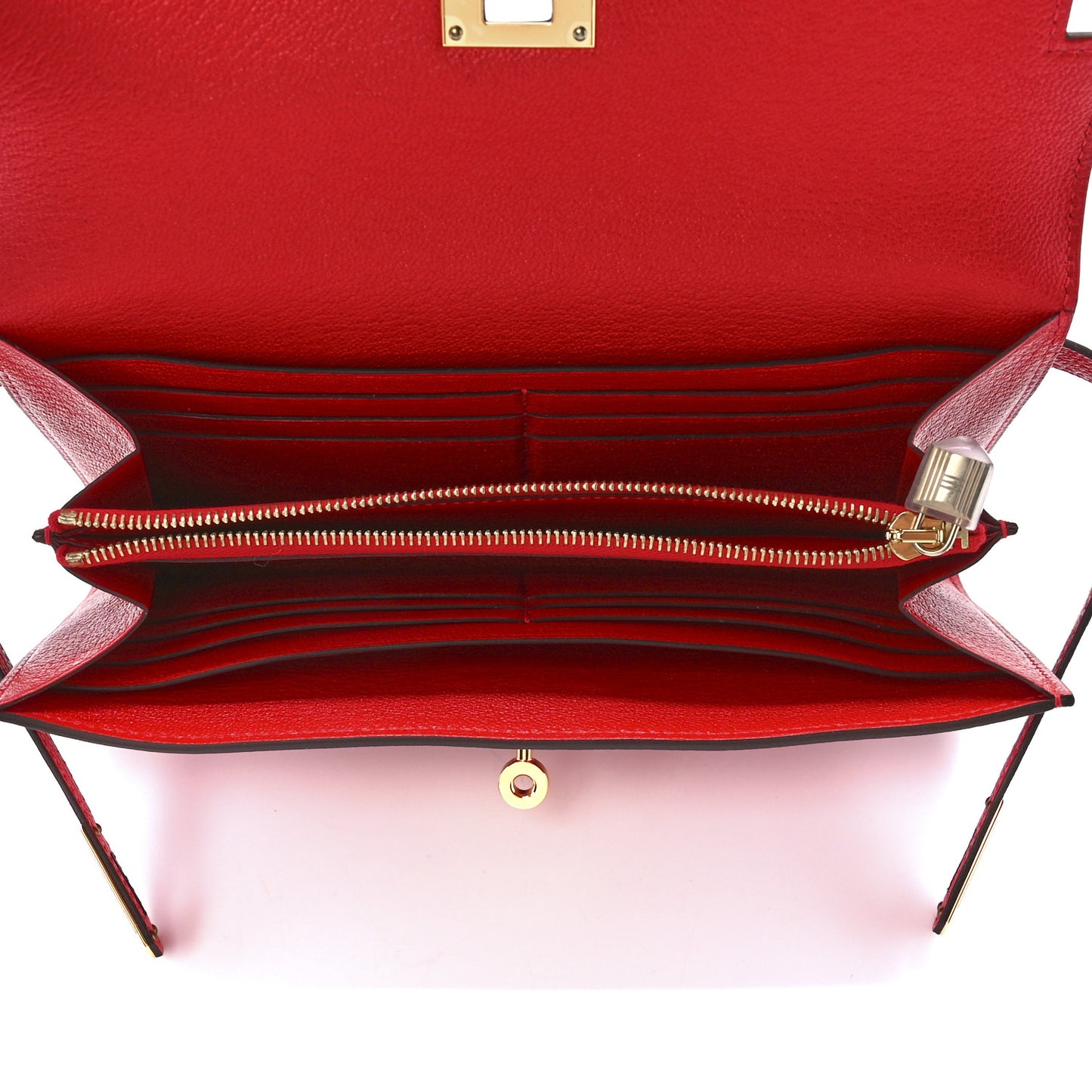 Chevre Mysore Kelly Longue Wallet Rouge De Coeur