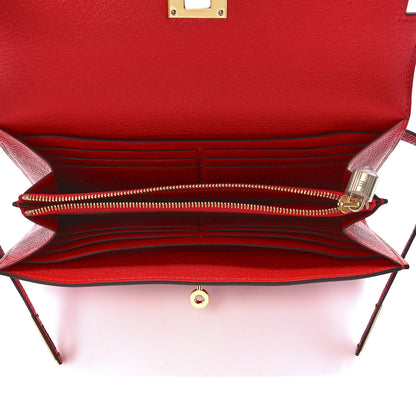 Hermes Chevre Mysore Kelly Longue Wallet Rouge De Coeur 5 of 12