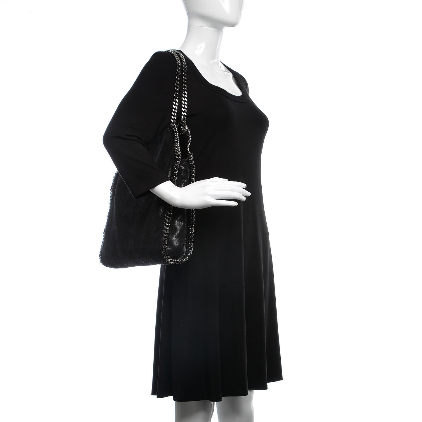 Shaggy Deer Small Falabella Tote Black