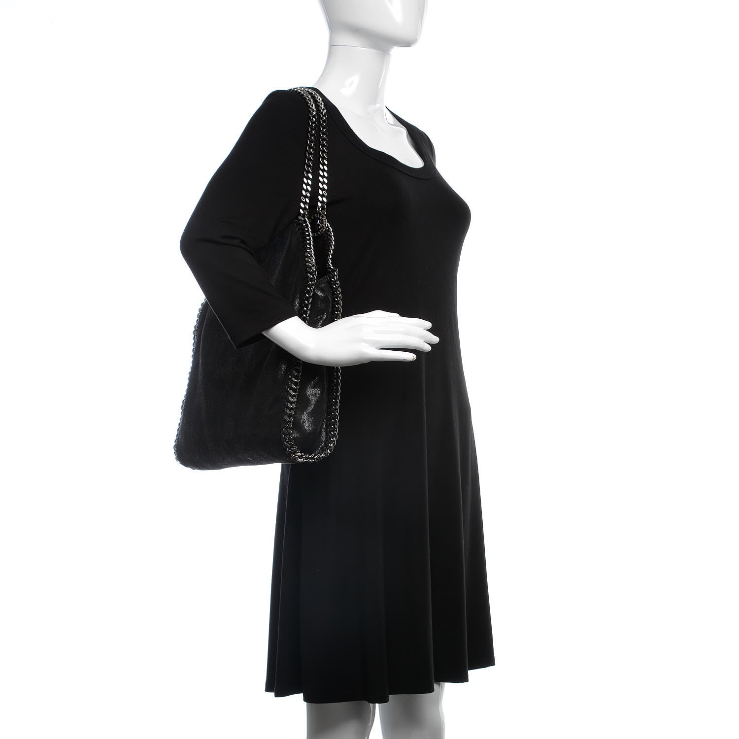 Stella McCartney Shaggy Deer Small Falabella Tote Black 2 of 7
