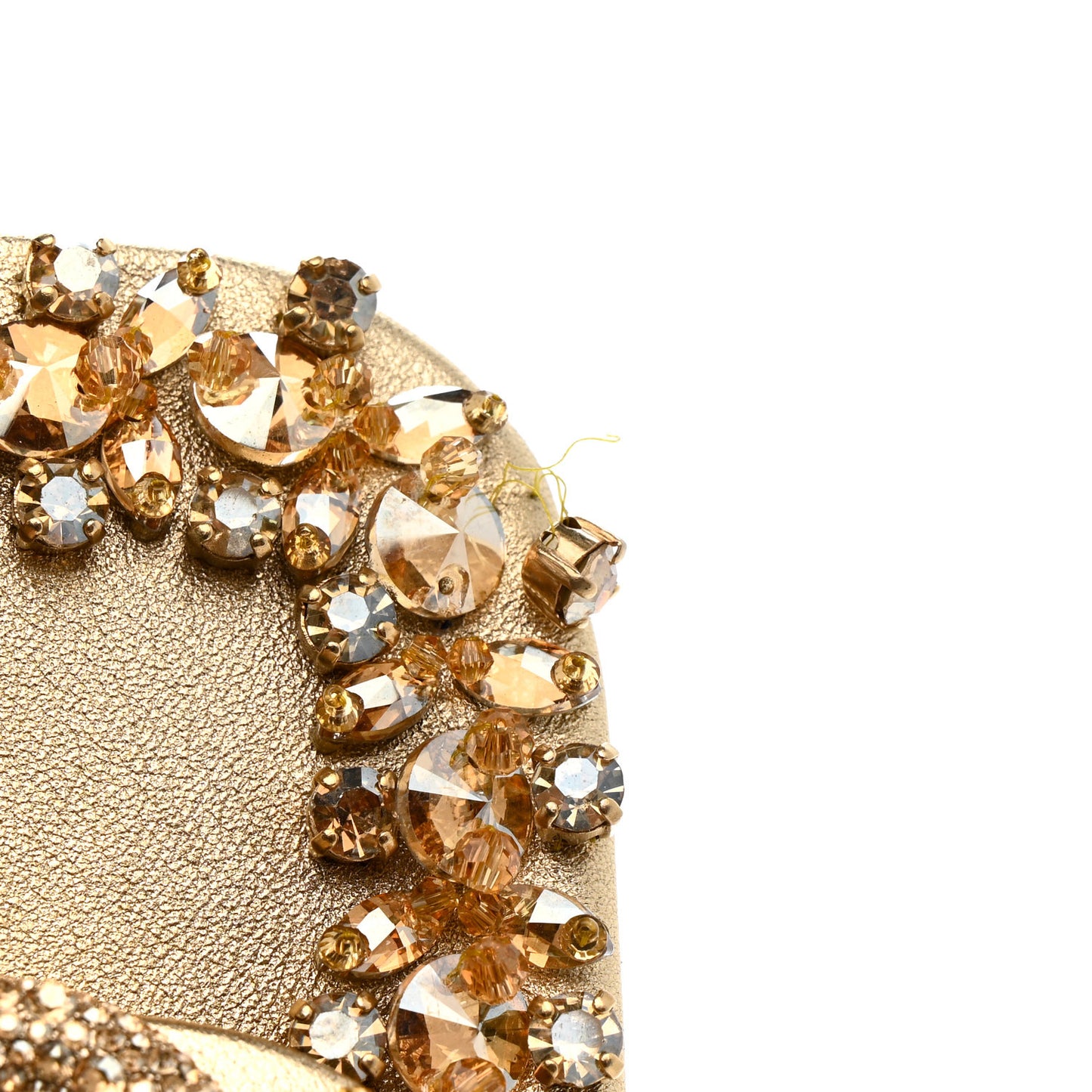 Laminated Calfskin Crystal Vlogo Small Loco Shoulder Bag Gold