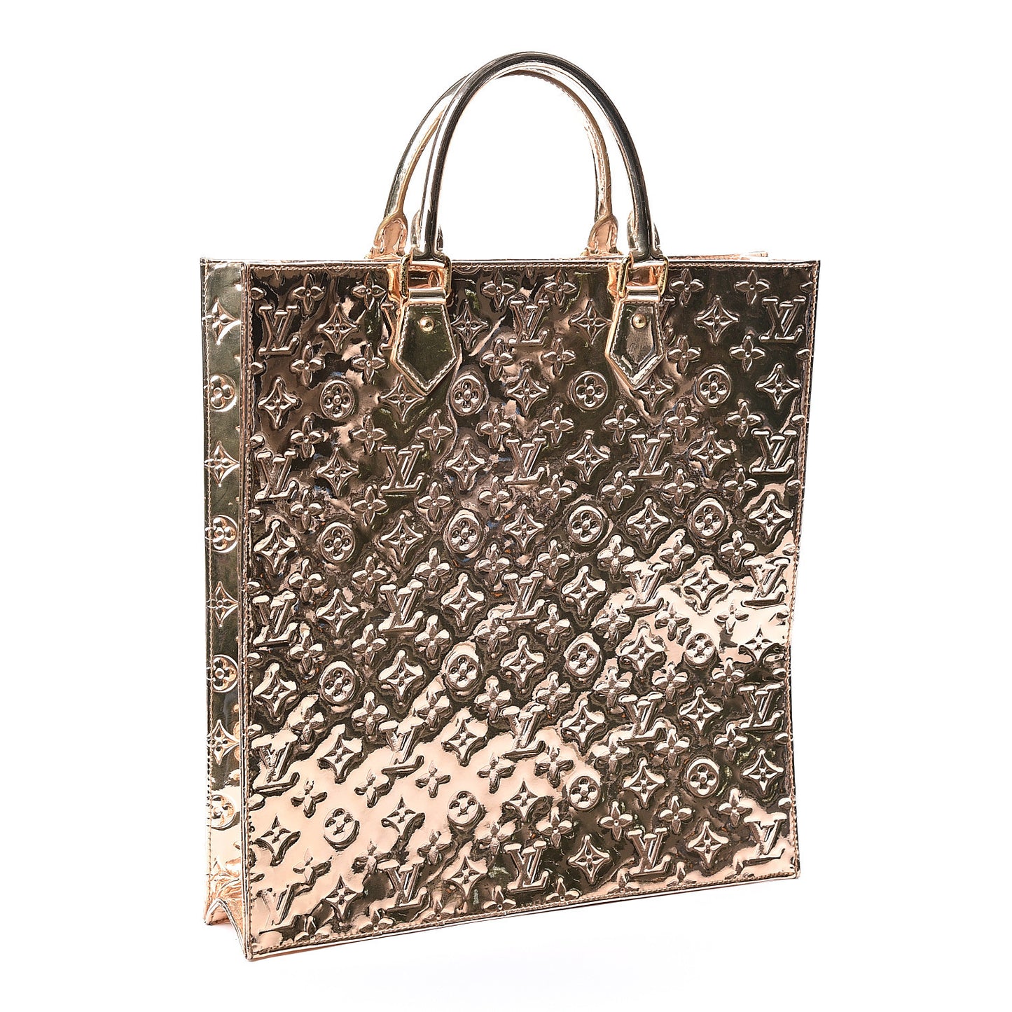 Monogram Miroir Sac Plat Gold