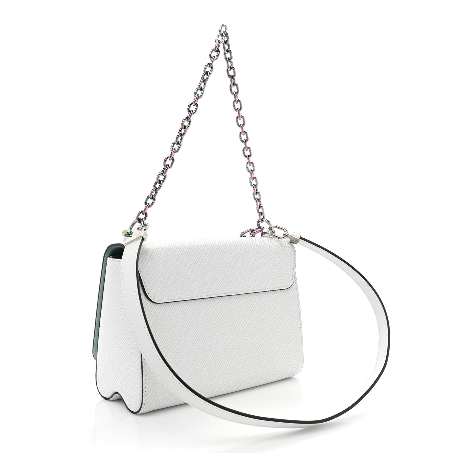 Epi Twist Triple Chain Shoulder Bag MM White