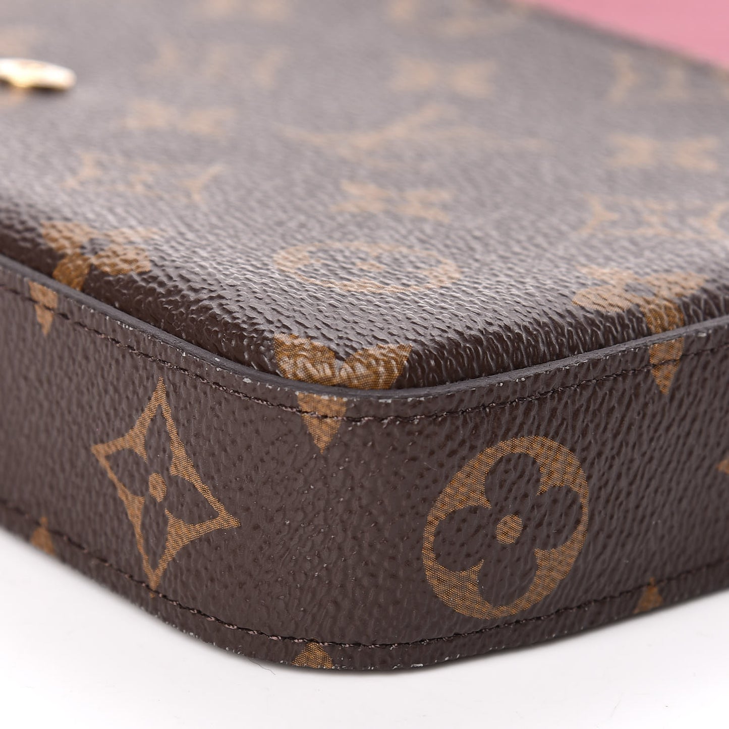 Monogram Pochette Felicie Chain Wallet Fuchsia