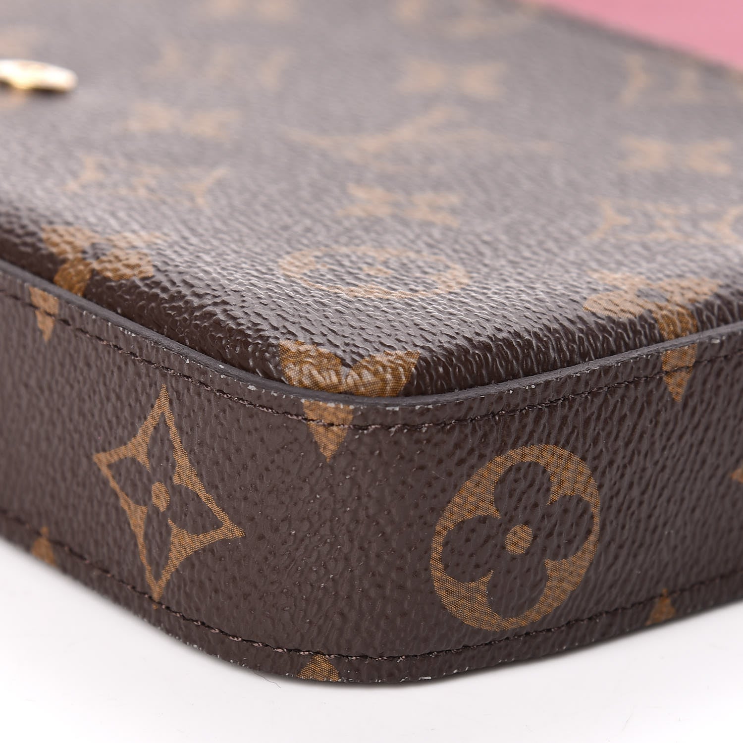Louis Vuitton Monogram Pochette Felicie Chain Wallet Fuchsia 9 of 13