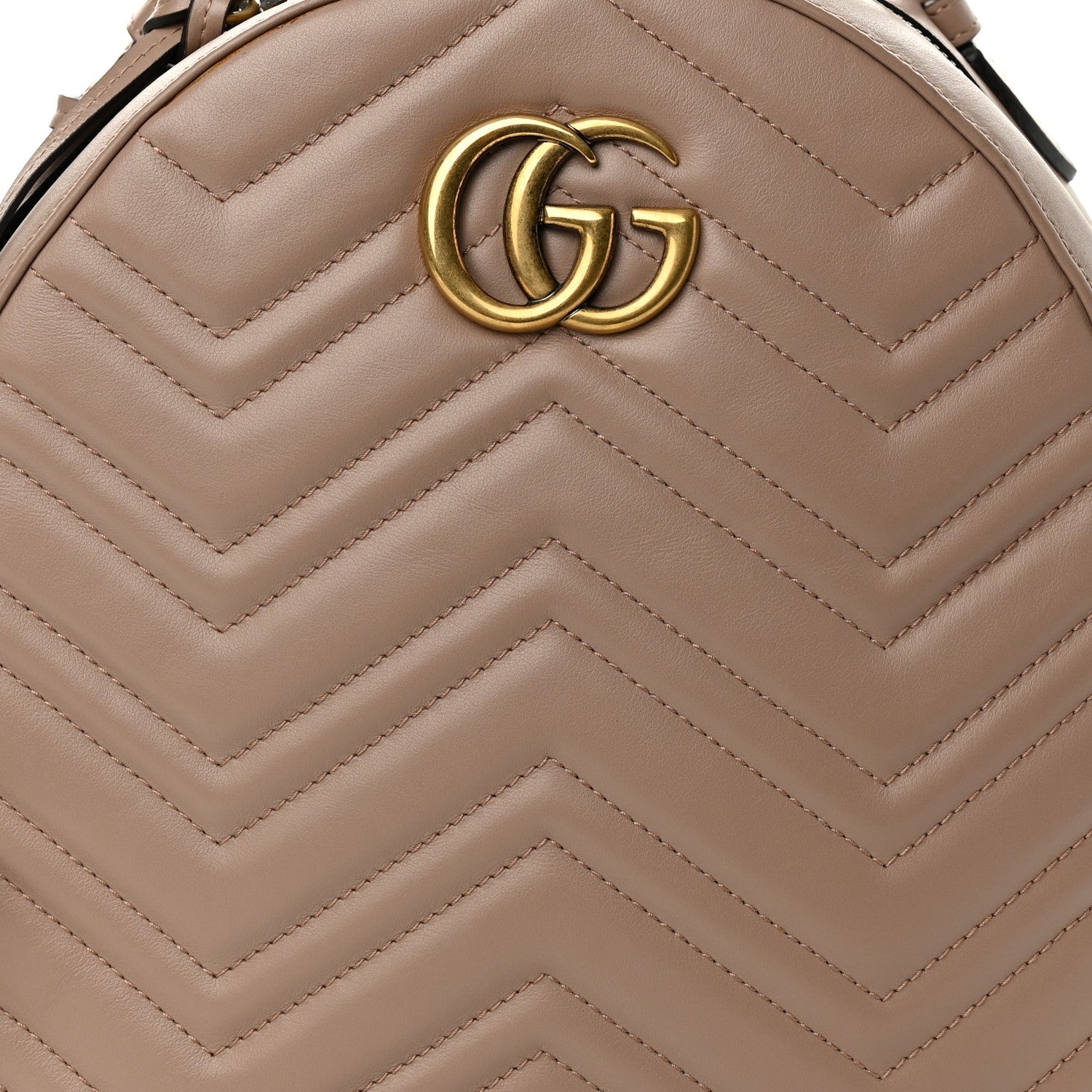 Gucci Calfskin Matelasse GG Marmont Backpack Porcelain Rose 9 of 13