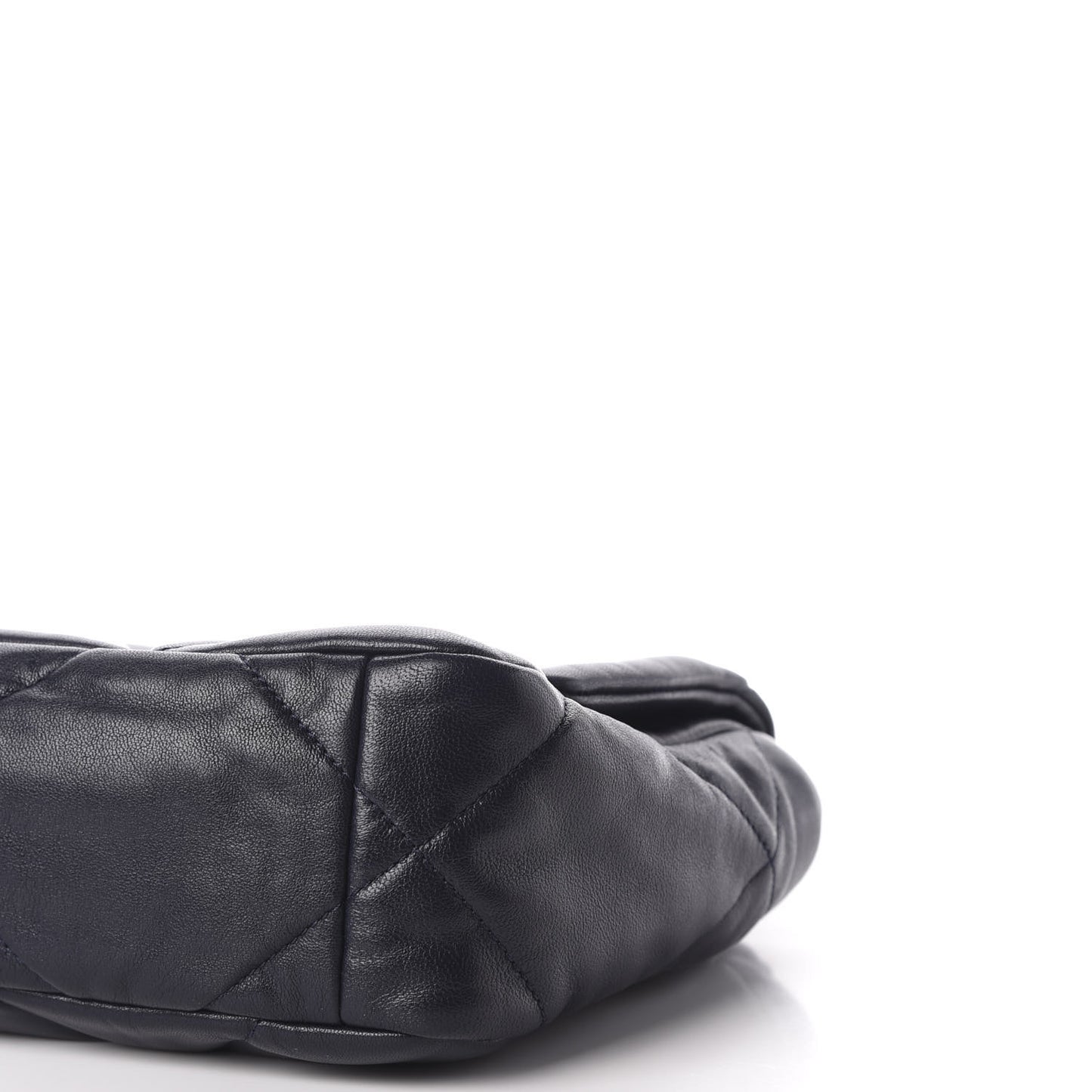 Lambskin Quilted Medium 19 Flap Navy Blue