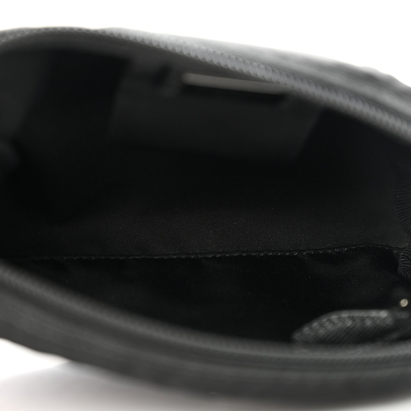 Nylon Tessuto Cosmetic Pouch Black