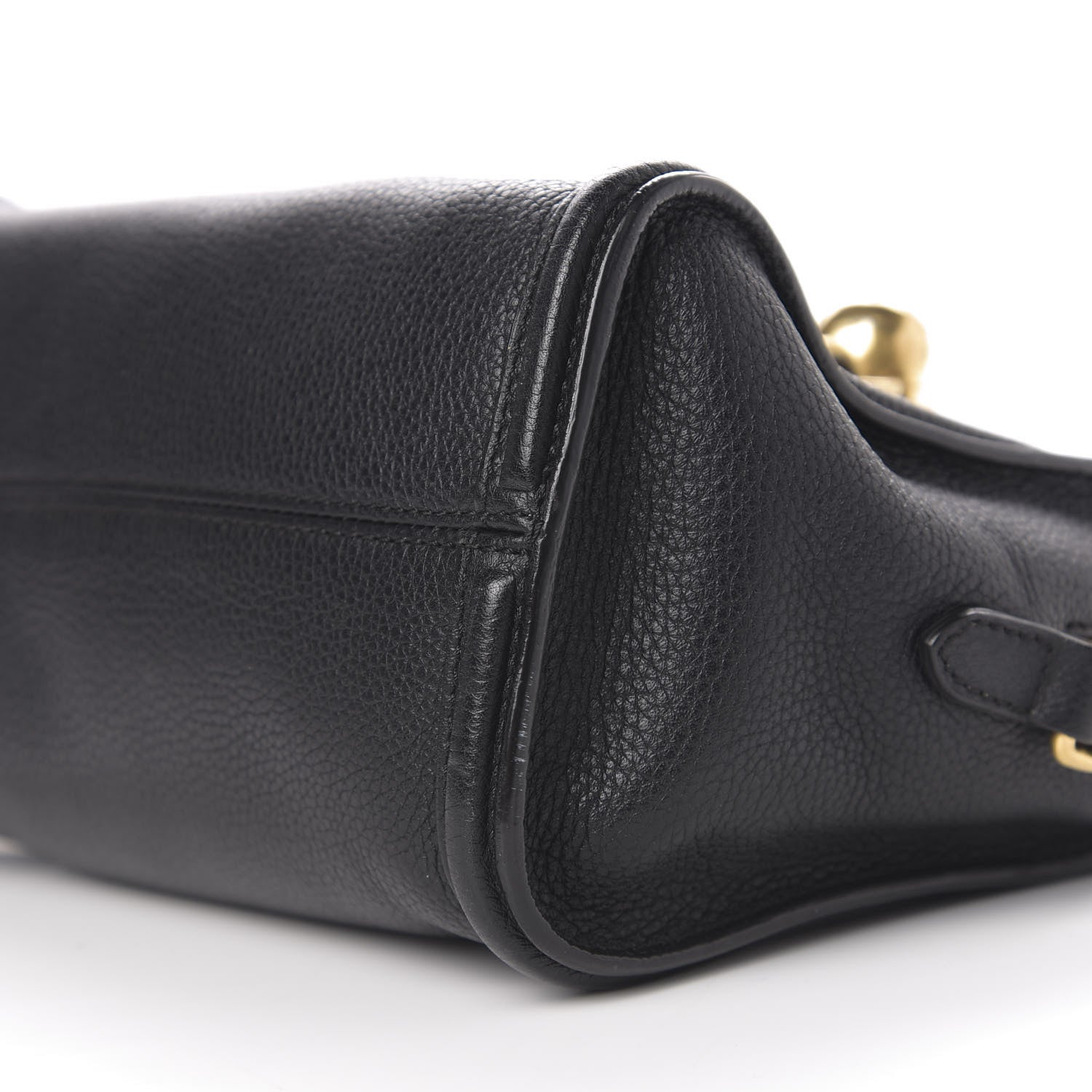 Alexander McQueen Pebbled Calfskin Mini Skull Padlock Zip Around Tote Black 18 of 20