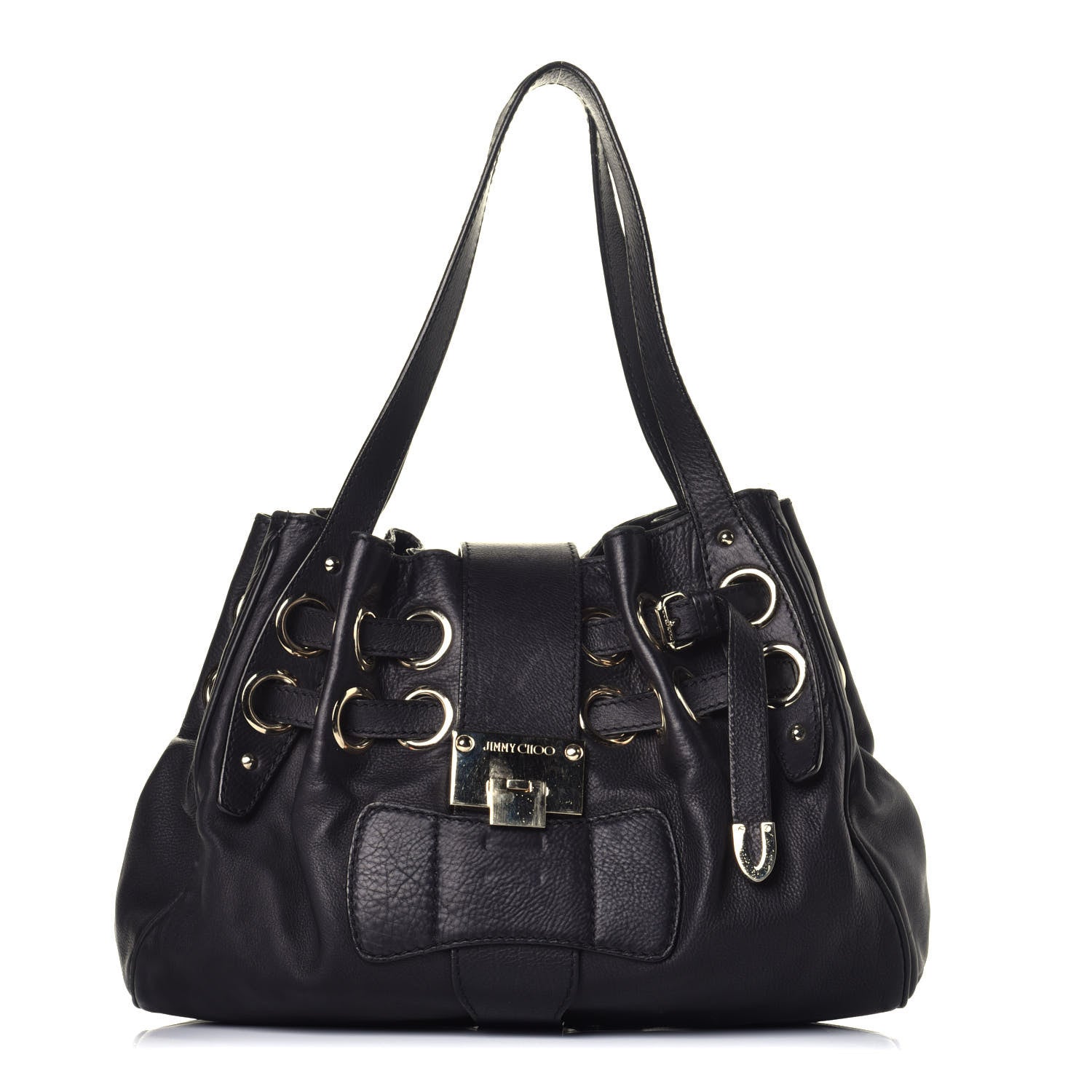 Jimmy Choo Calfskin Riki Black 1 of 8