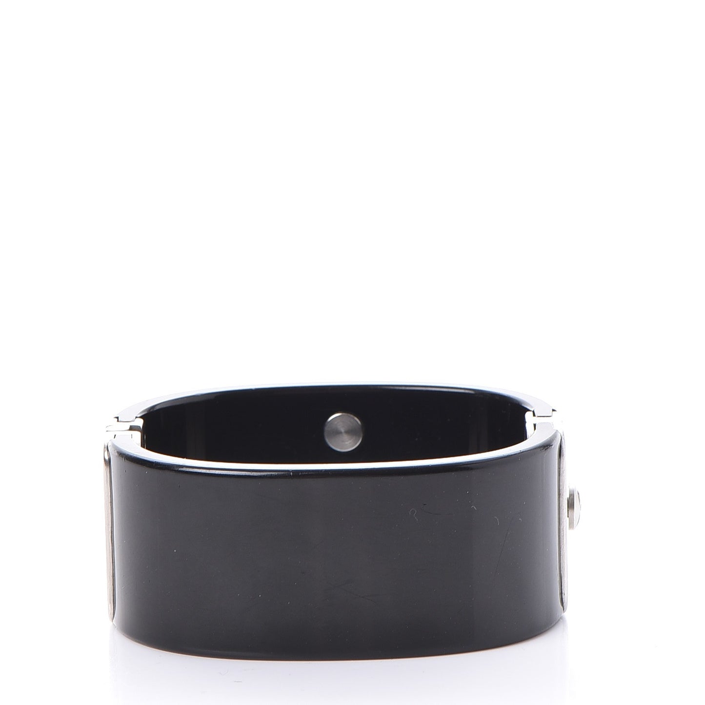 Resin Crystal Baguette CC Cuff Black