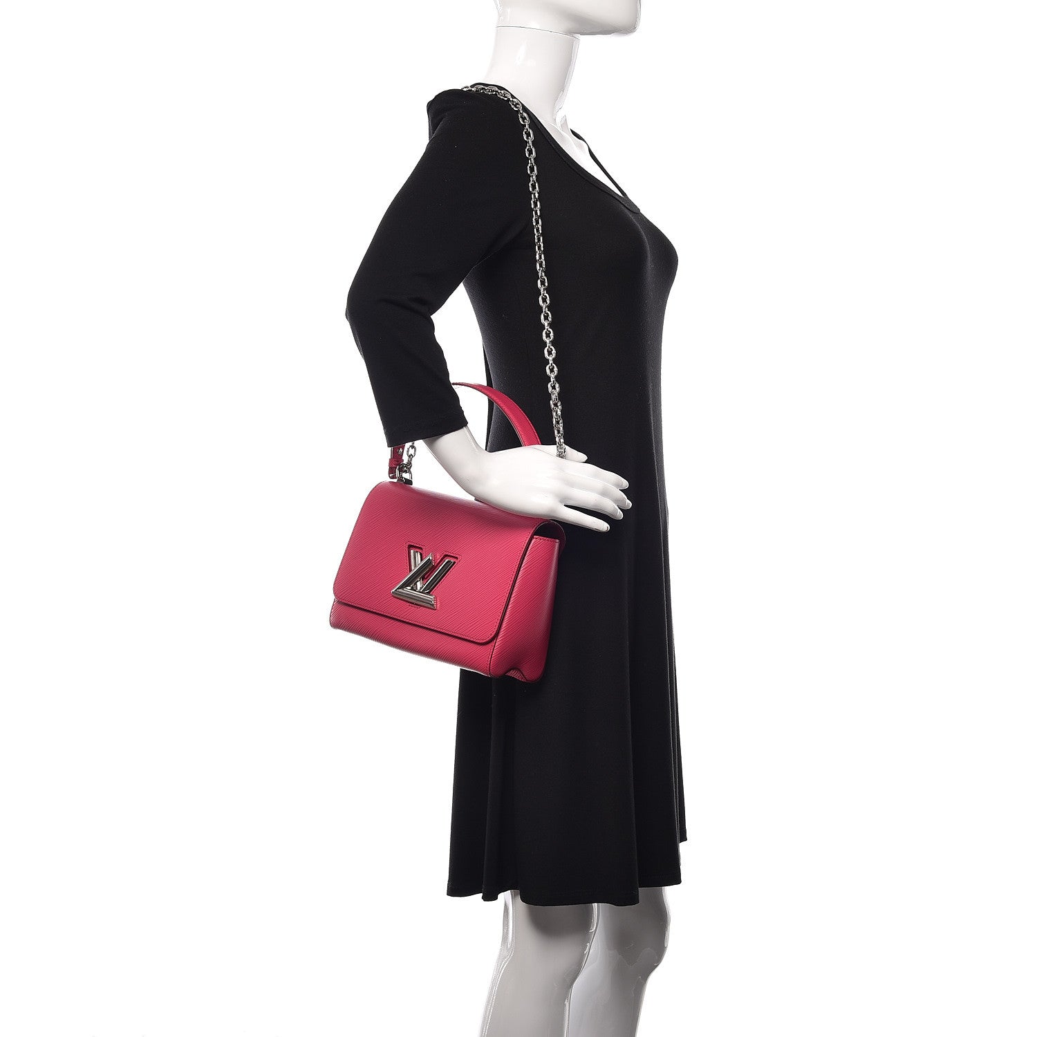 Louis Vuitton Epi Twist Shoulder Bag MM Hot Pink 2 of 12