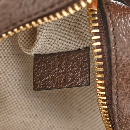 Gucci Monogram Jumbo GG Textured Dollar Calfskin Web Mini Crossbody Bag Camel Ebony New Acero 7 of 13